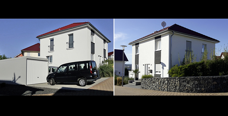 Romantisch schönes Foto mit roten Hausdächern